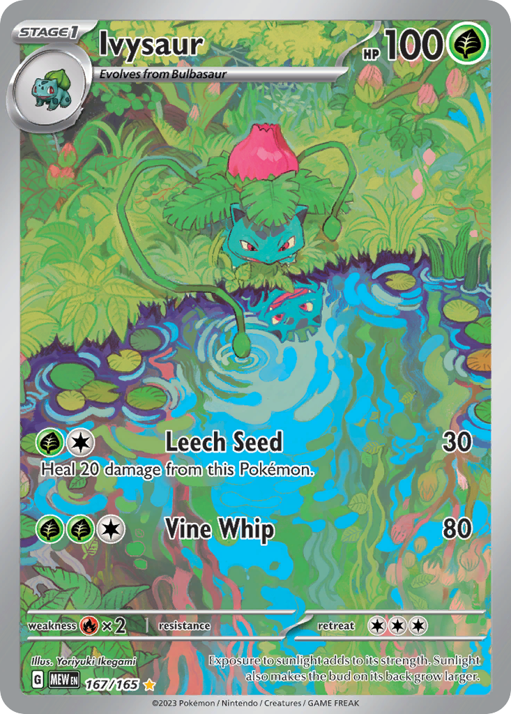 2023 POKEMON MEW-151 #167 IVYSAUR HOLOFOIL ILLUSTRATION RARE PSA 9 #139848028